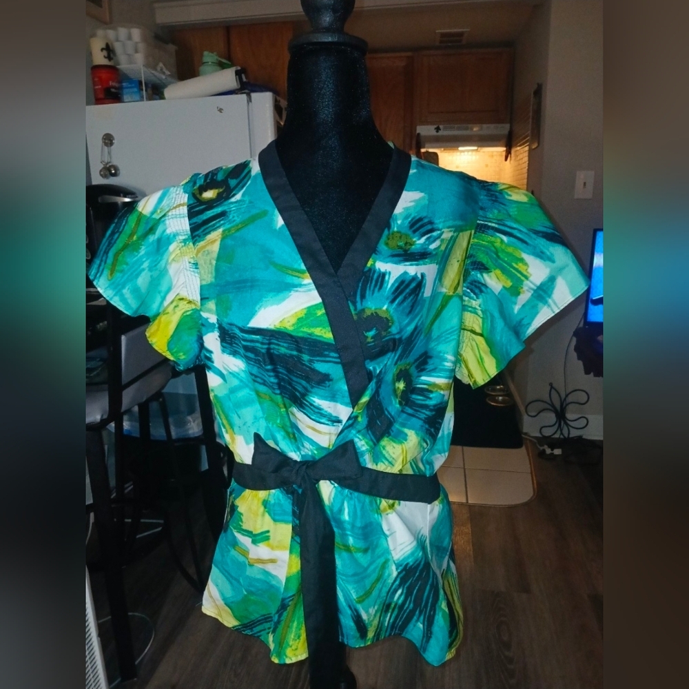 Worthington's Petite XL Faux-Wrap Blouse